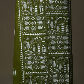 Bengal kantha hand embroidered cotton unstitched kurta