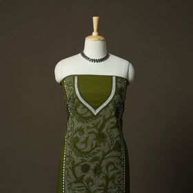 Bengal kantha hand embroidered cotton unstitched kurta