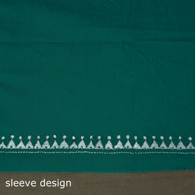 Bengal kantha hand embroidered cotton unstitched kurta