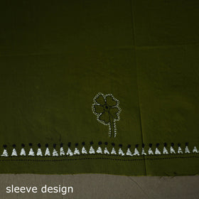 Bengal kantha hand embroidered cotton unstitched kurta