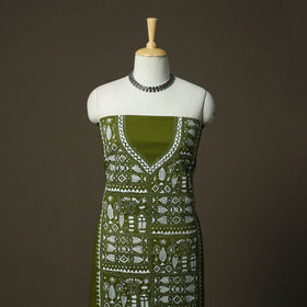 Bengal kantha hand embroidered cotton unstitched kurta