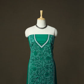 Bengal kantha hand embroidered cotton unstitched kurta