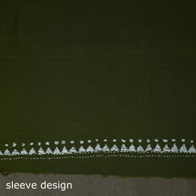 Bengal kantha hand embroidered cotton unstitched kurta