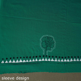 Bengal kantha hand embroidered cotton unstitched kurta