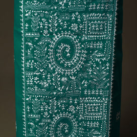 Bengal kantha hand embroidered cotton unstitched kurta