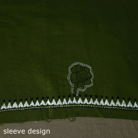 Bengal kantha hand embroidered cotton unstitched kurta