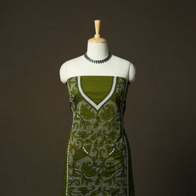 Bengal kantha hand embroidered cotton unstitched kurta