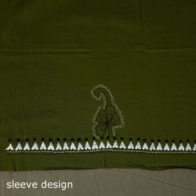Bengal kantha hand embroidered cotton unstitched kurta