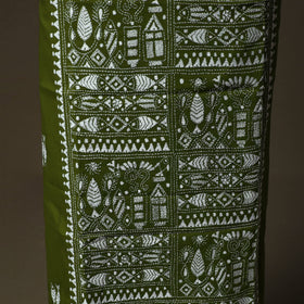 Bengal kantha hand embroidered cotton unstitched kurta