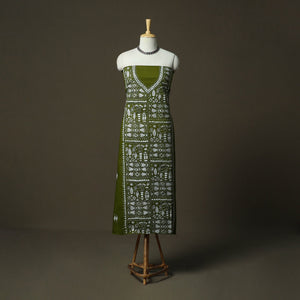 Bengal kantha hand embroidered cotton unstitched kurta