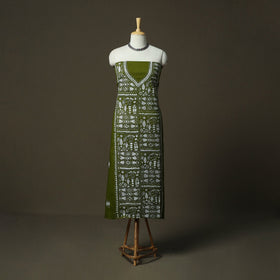 Bengal kantha hand embroidered cotton unstitched kurta