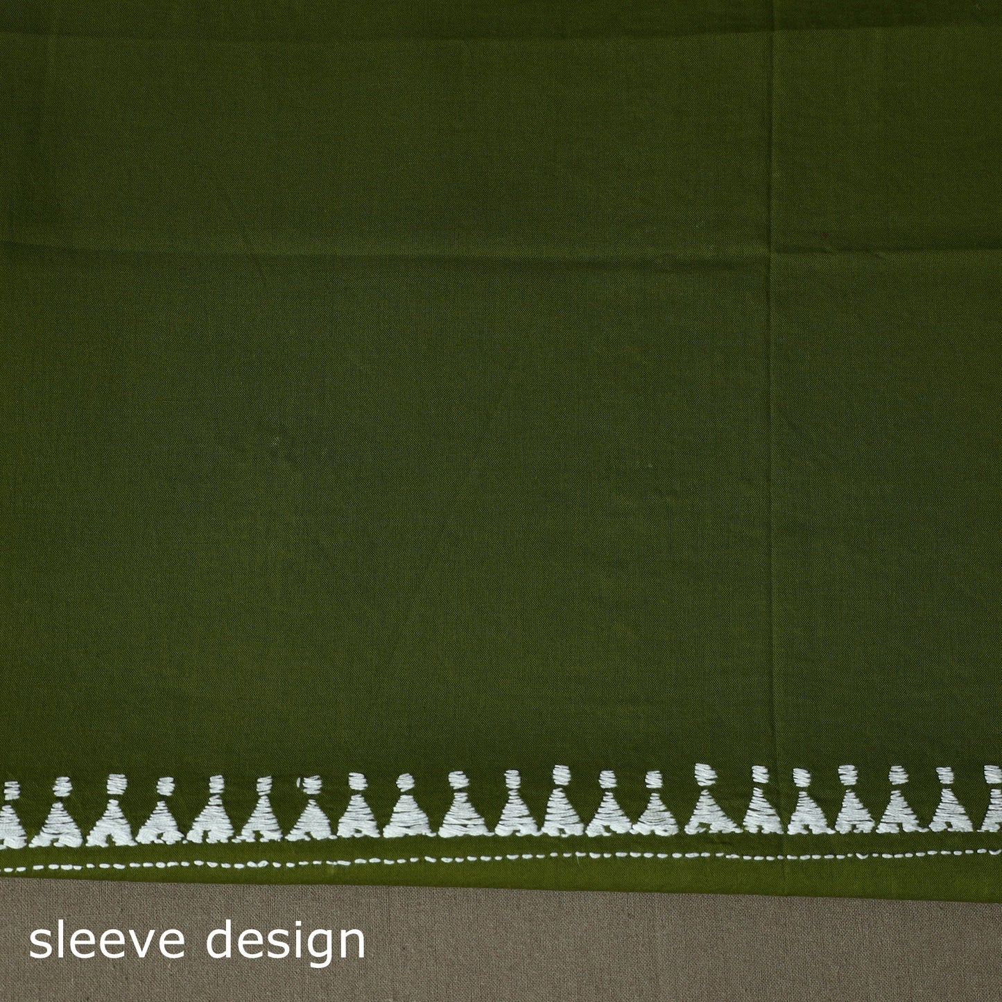 Bengal kantha hand embroidered cotton unstitched kurta