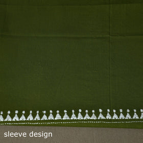 Bengal kantha hand embroidered cotton unstitched kurta
