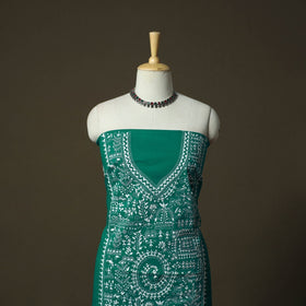 Bengal kantha hand embroidered cotton unstitched kurta