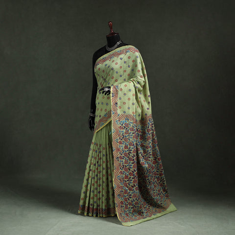 Bengal kantha hand embroidery silk cotton chapa work saree