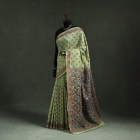 Bengal kantha hand embroidery silk cotton chapa work saree