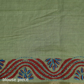 Bengal kantha hand embroidery silk cotton chapa work saree