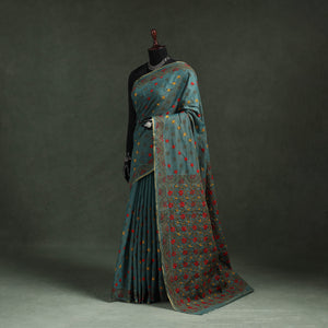Bengal kantha hand embroidery silk cotton chapa work saree