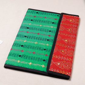 Green Bengal Kantha Work Handcrafted File Folder 