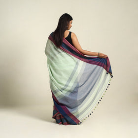 Buy Green Bengal Woven Border Handloom Cotton Saree