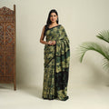  Green Bindaas Art Natural Dyed Cotton Block Print Saree