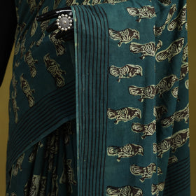 Green - bindaas art natural dyed cotton saree 07