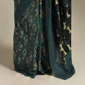 Green - bindaas art natural dyed cotton saree 07