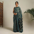 Green - bindaas art natural dyed cotton saree 07
