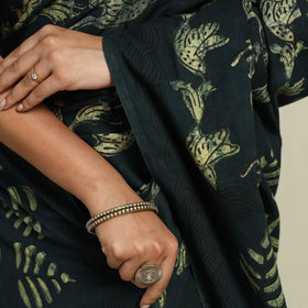 Buy Green Bindaas Art Natural Dyed Cotton Block Print Saree