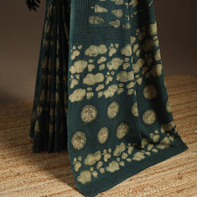 Green - bindaas art natural dyed cotton saree 13