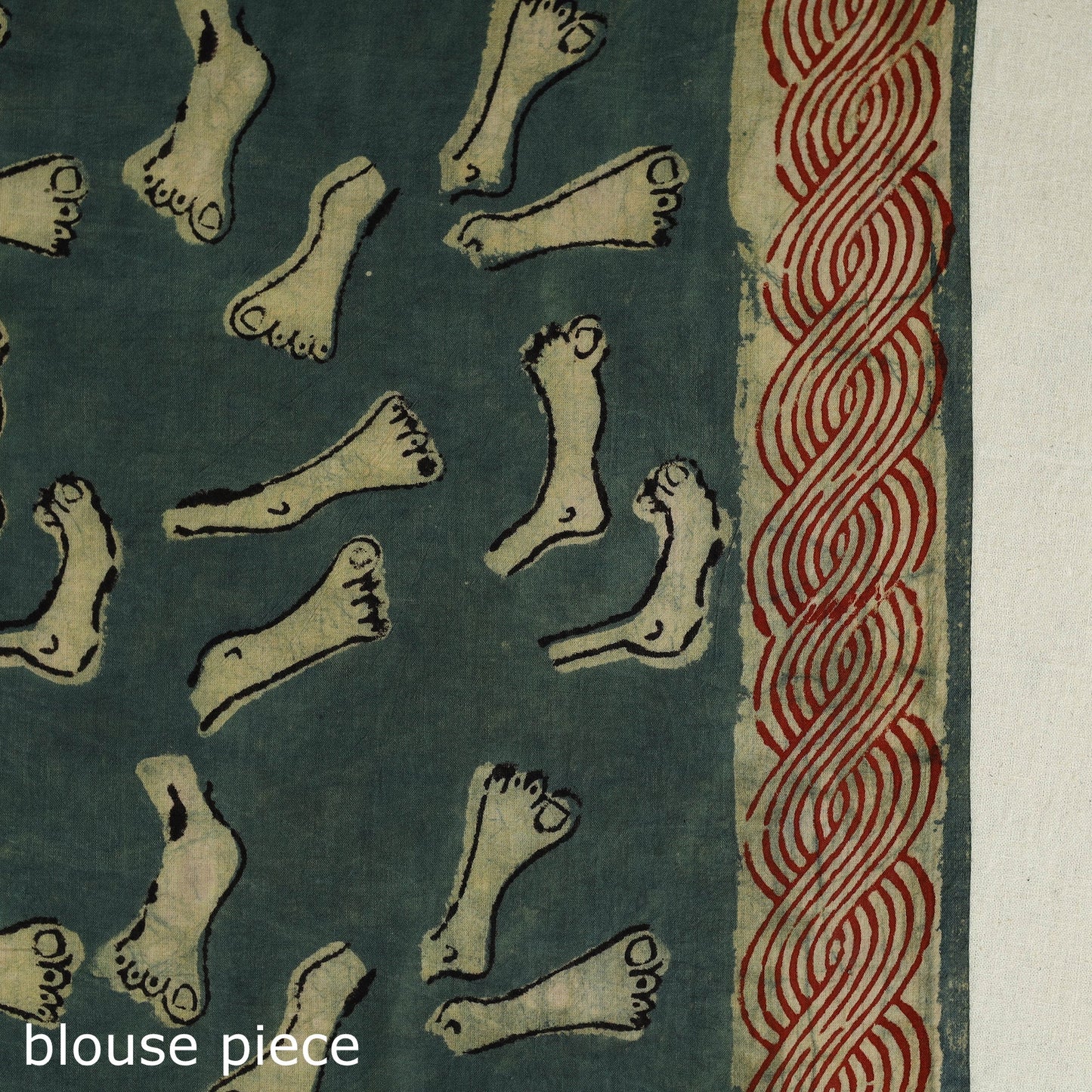 Buy Green Bindaas Art Natural Dyed Cotton Block Print Saree