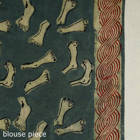 Buy Green Bindaas Art Natural Dyed Cotton Block Print Saree