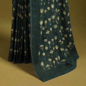 Green - bindaas art natural dyed cotton saree 25