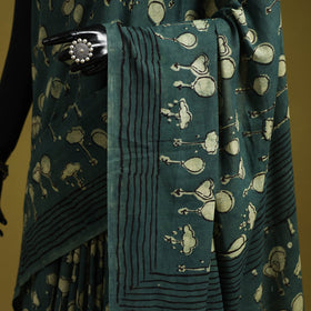 Green - bindaas art natural dyed cotton saree 25