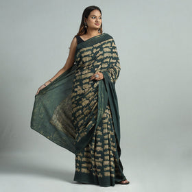  Bindaas Art Natural Dyed Cotton Block Print Saree