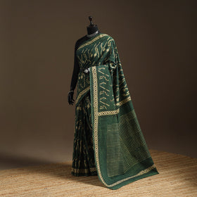 Green - bindaas art natural dyed cotton saree 30