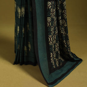 Green - bindaas art natural dyed cotton saree 31
