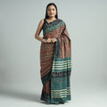  Bindaas Art Natural Dyed Cotton Block Print Saree