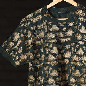  Bindaas Block Art Printed Cotton Round Neck T-shirt 