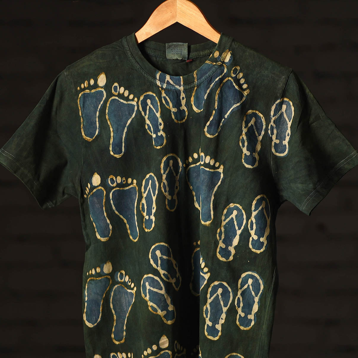 Green - bindaas art printed cotton round neck t-shirt