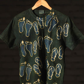 Green - bindaas art printed cotton round neck t-shirt