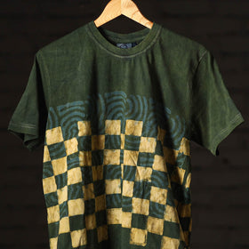 Green - bindaas art printed cotton round neck t-shirt