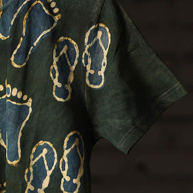 Green - bindaas art printed cotton round neck t-shirt