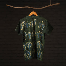 Green - bindaas art printed cotton round neck t-shirt