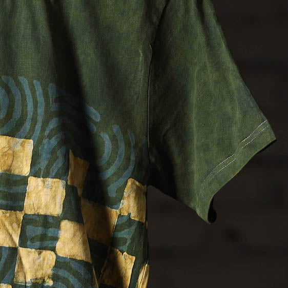 Green - bindaas art printed cotton round neck t-shirt