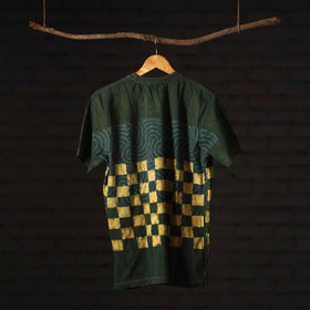 Green - bindaas art printed cotton round neck t-shirt