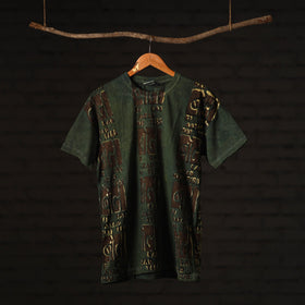 Green - bindaas art printed cotton round neck t-shirt