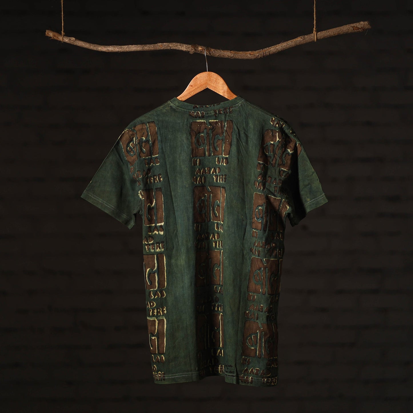 Green - bindaas art printed cotton round neck t-shirt