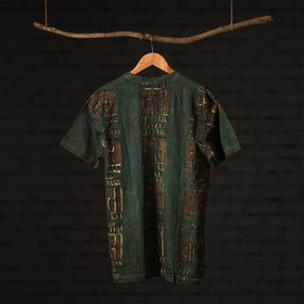 Green - bindaas art printed cotton round neck t-shirt