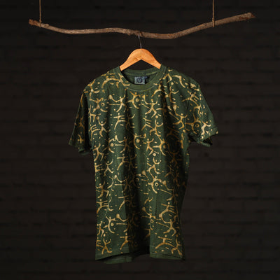  Bindaas Block Art Printed Cotton Round Neck T-shirt 